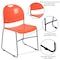 Flash Furniture Orange Plastic Stack Chair RUT-188-OR-GG - alternate 9